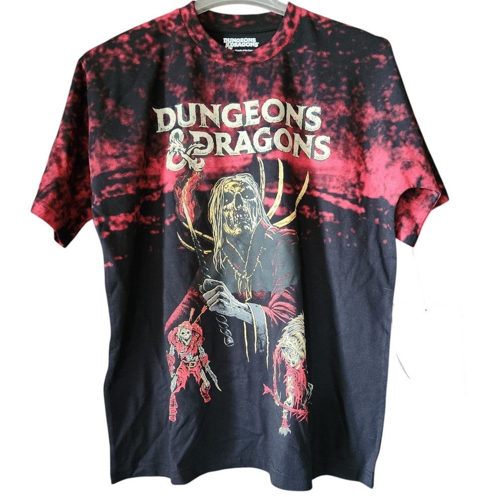 Dungeons & Dragons Mens M‎ T-Shirt Vecna Black and red tie-dye NEW